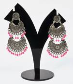 Silver Oxidized Afghani Tribal Dangle Light Weight Earrings For Women And Girls