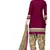 Magenta Abstract Print Crepe Salwar With Dupatta Unstitched