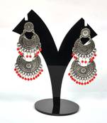 Silver Oxidized Afghani Tribal Dangle Light Weight Earrings For Women And Girls