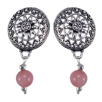 Pink Opal Earrings 1