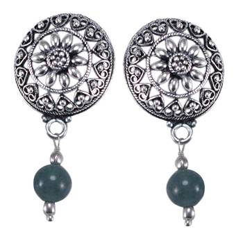 Grey Quartz   Earrings 1