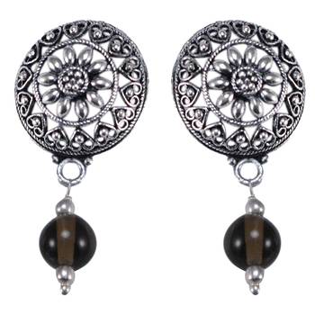 Brown Quartz   Earrings 1