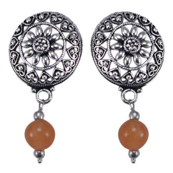 Orange Quartz   Earrings 1