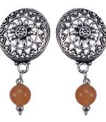 Orange Quartz   Earrings