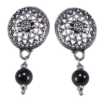 Grey Crystal Earrings 1