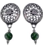 Green jade earrings