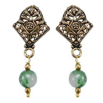 Green Jade Earrings 1