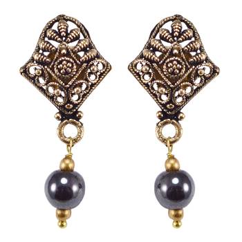 Grey Crystal Earrings 1
