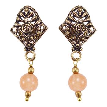 Orange Quartz   Earrings 1