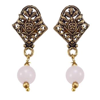 Rose Quartz   Earrings 1