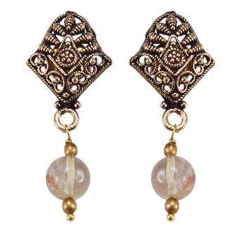 White Quartz   Earrings 1