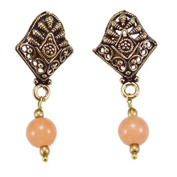 Orange Quartz   Earrings 1