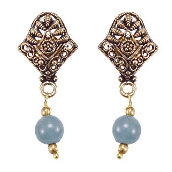 Grey Quartz   Earrings 1