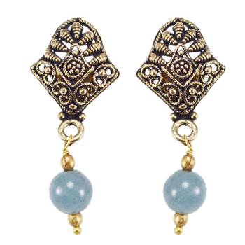 Grey Quartz   Earrings 1