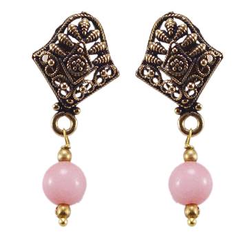 Pink Opal Earrings 1