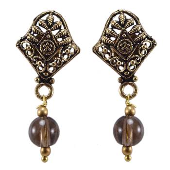 Brown Quartz   Earrings 1