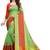 Green plain manipuri silk saree with blouse