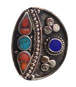 Multicolor turquoise rings