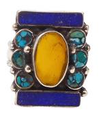 Multicolor turquoise rings