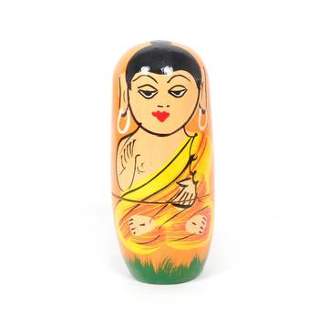 Handcraft Buddha Box Orange coloured Fine Work For Home Decor 2