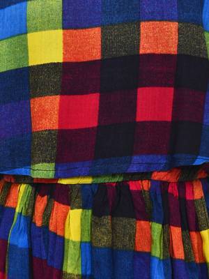 Mock Neck Checkered Frock 3