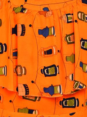 Orange Cotton Dress 3