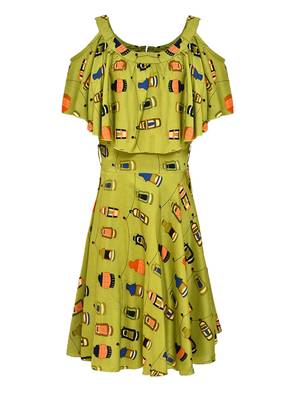 Green Cotton Dress 1