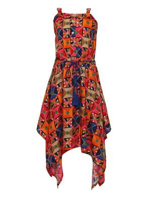 Orange Silk Blend Dress 1