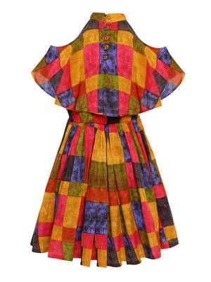 Multi Colored Cotton Dress 2