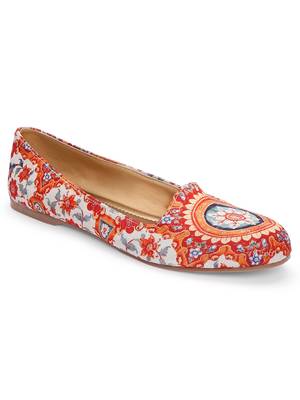 Women Ethnic Floral Mughal Loafers Shoes 1