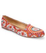 Women Ethnic Floral Mughal Loafers Shoes