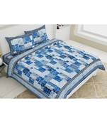 Pure Cotton Multicolour  Double Bed Bedsheet With Pillow Cover