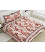 Pure Cotton Multicolour  Double Bed Bedsheet With Pillow Cover