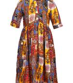 Roll Up Sleeved Gathered Dress