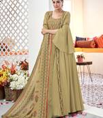 Mehendi embroidered satin salwar