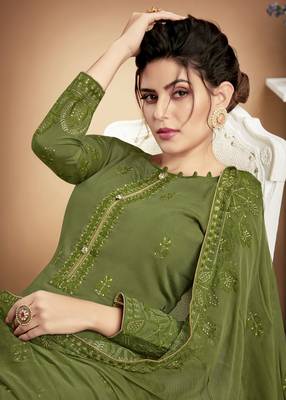 Pear embroidered silk salwar 2