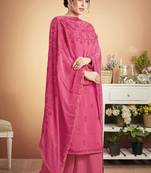 Pink embroidered silk salwar