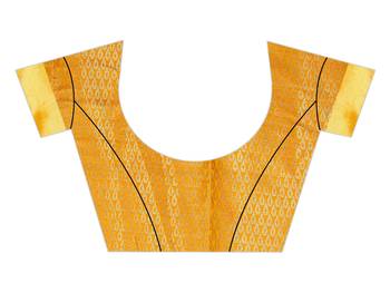 Womens Designer Yellow Banarasi  Saree With Designer Blouse 5