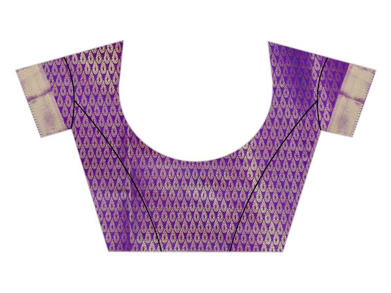 Womens Designer Red Banarasi  Saree With Designer Blouse