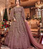 Pink embroidered net salwar