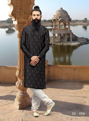 Multicolor printed polyester men-kurtas 1