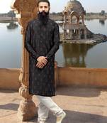 Multicolor printed polyester men-kurtas