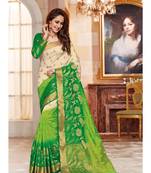 Green Hand Woven Art Silk Saree With Blouse