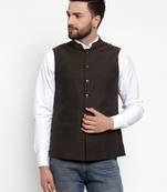 Green Plain Cotton Nehru Jacket
