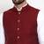 Maroon Plain Cotton Nehru Jacket
