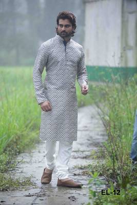 Multicolor printed polyester men-kurtas 1