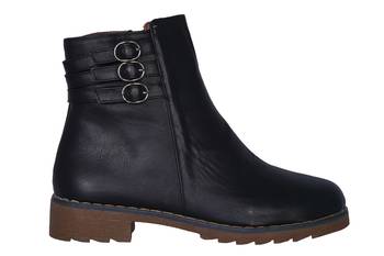 Women Black slip on  Boots 2