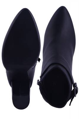 Women  Black  block zipper  heel Boots 5