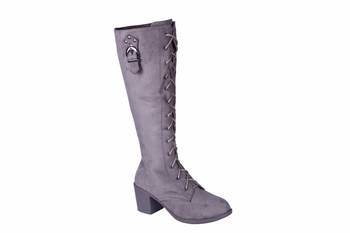 MSC-Women-Grey- zipper Boots 1