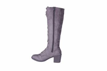 MSC-Women-Grey- zipper Boots 3